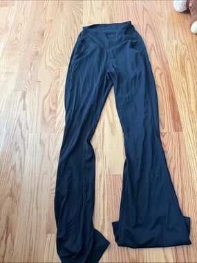 High-Waist Black Flare Yoga Pants